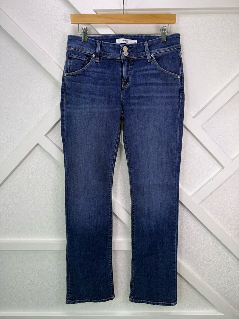 NWT Hudson Beth Mid-Rise Baby Bootcut Jean Flap Pocket Size 29